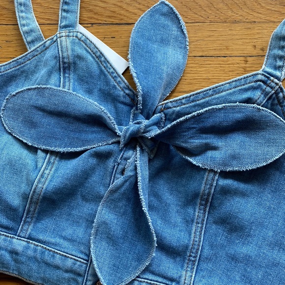Denim 7 For All Mankind cropped tank size XS Brand new with tags - Picture 2 of 5